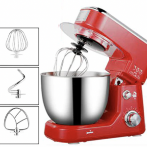 Bol mixeur électrique en acier inoxydable, mélangeur à crème à support, bol de 4 l, pétrissage, pâte, gâteau, pain, batteur d’œufs